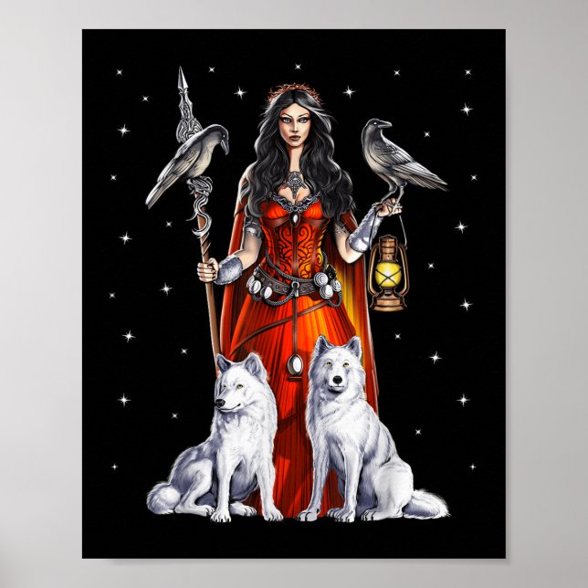 Póster Morrigan Goddess Mithología Celta Pagan Deity Of W (Frente)