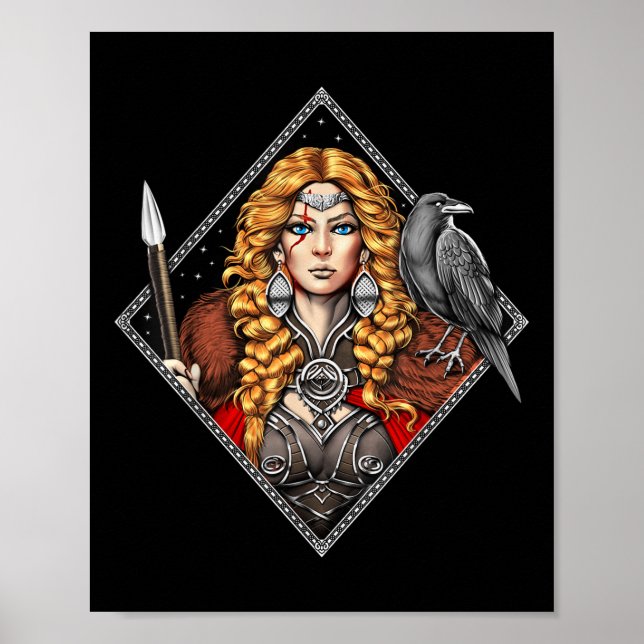 Póster Morrigan Goddess Mithología Celta Pagan Deity Of W (Frente)