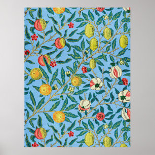 Póster Morris - Cuatro Frutas, patrón popular,