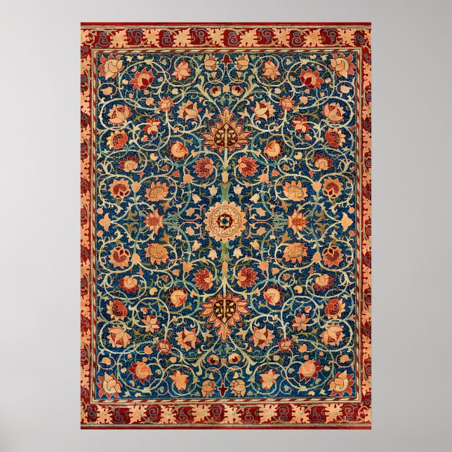 Póster Morris - Holland Park, diseño de alfombras antigua (Frente)