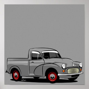 Póster Morris Menor 1000 de camioneta gris