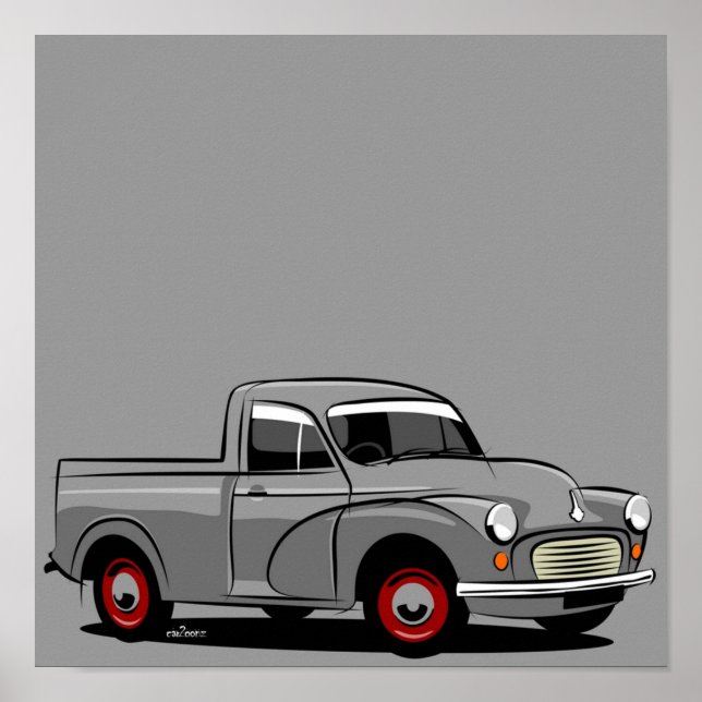 Póster Morris Menor 1000 de camioneta gris (Frente)
