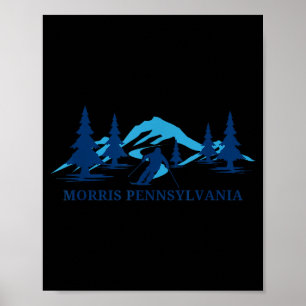 Póster Morris resort de esquí de Pensilvania esquiador