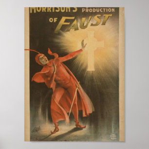 Póster Morrison de Fausto, el teatro "The Cross" de época