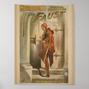 Póster Morrison's of Faust, 'La visita de medianoche'