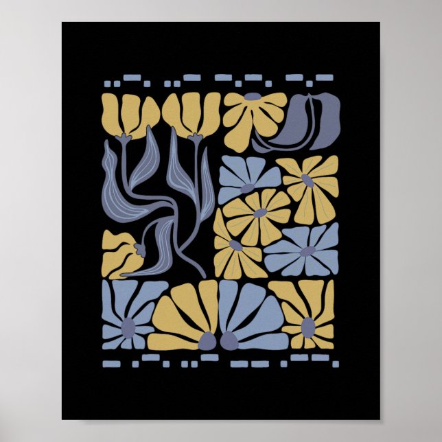 Póster Morse Code 8647 Subtle Anti Trump 86 47 Floral Boh (Frente)