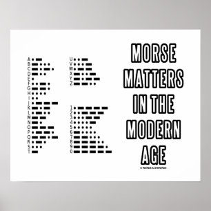 Póster Morse Matters En La Edad Moderna (Código Morse)