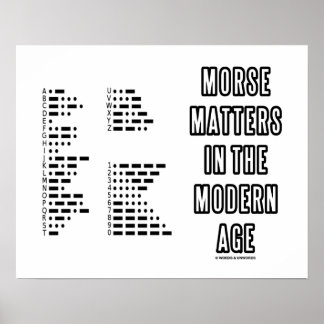 Póster Morse Matters En La Edad Moderna (Código Morse)