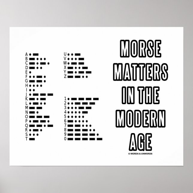 Póster Morse Matters En La Edad Moderna (Código Morse) (Frente)