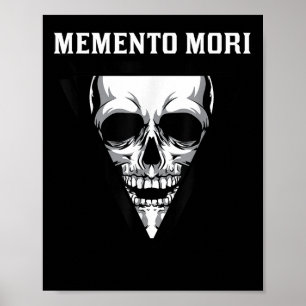 Póster Mortalidad de Memento Mori Filosofía estoica Q
