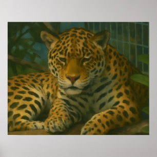 Póster Mortalidad dorada - Leopardo en reposo