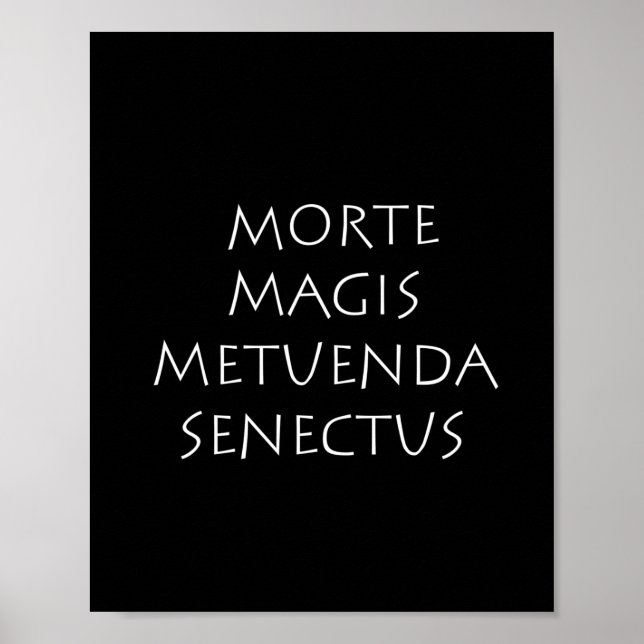 Póster Morte magis metuenda senectus (Frente)