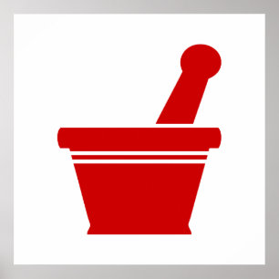 Póster Mortero y Pestle
