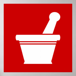 Póster Mortero y Pestle