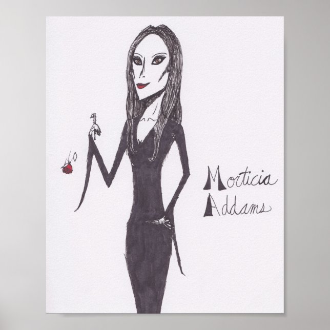 Póster Morticia Addams (Frente)
