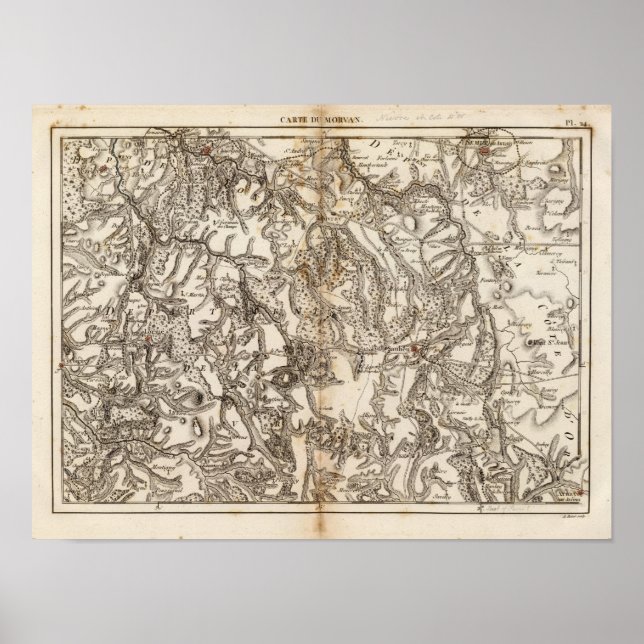 Póster Morvan Atlas Map (Frente)