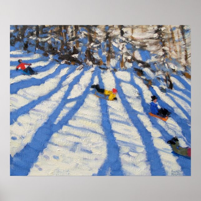 Póster Morzine con sombras de árbol (Frente)
