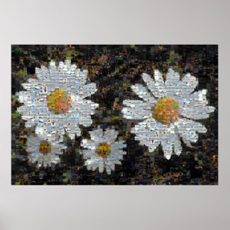 Póster Mosaic Daisies 10