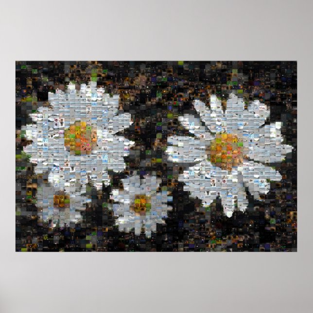 Póster Mosaic Daisies 10 (Frente)