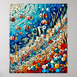 Póster Mosaic Marine
