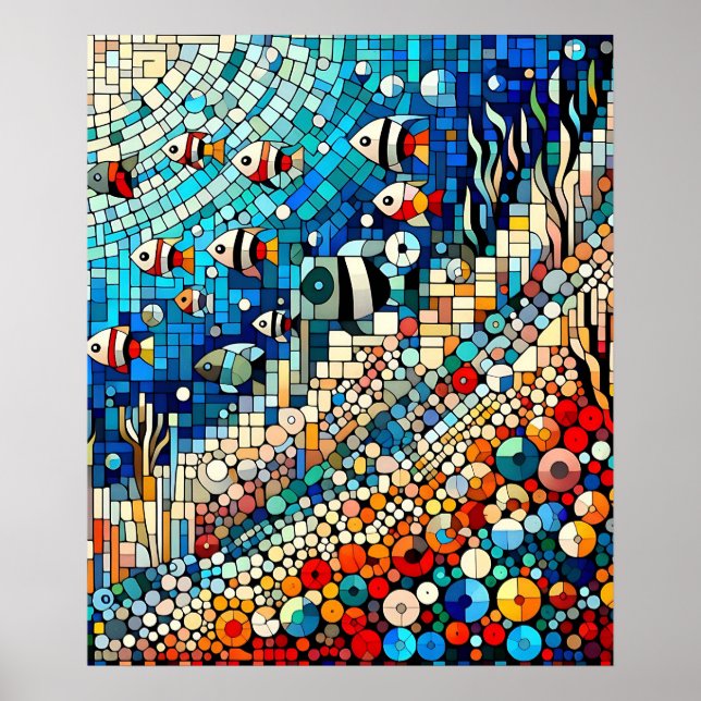 Póster Mosaic Marine (Frente)