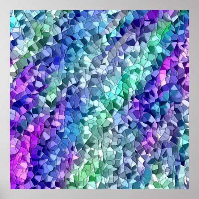 Póster mosaico abstracto (Frente)