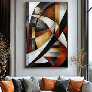 Póster Mosaico abstracto terroso