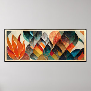Póster Mosaico artístico colorido