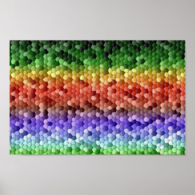 Póster Mosaico de Arcoíris (Frente)