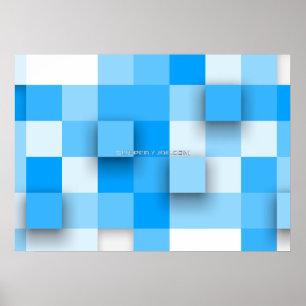 Póster mosaico de cuadros de SlipperyJoe moderno de tres-