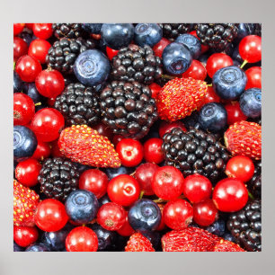 Póster Mosaico de fondo de Berry-Fresh