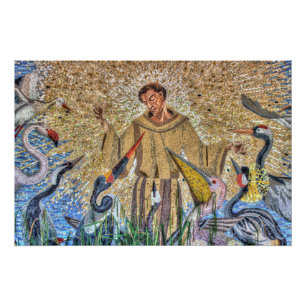 Póster Mosaico de Francisco de Asís