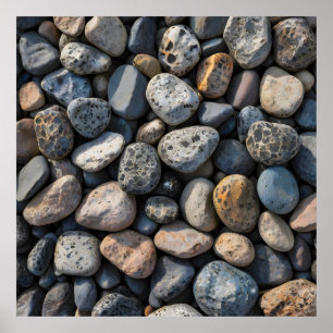 Póster Mosaico de guijarros