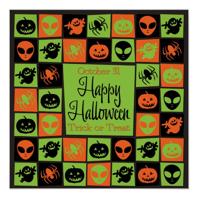 Póster Mosaico de Halloween (Anverso)