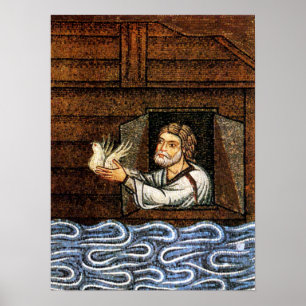 Póster Mosaico de la arca de Noah - circa 1200 -