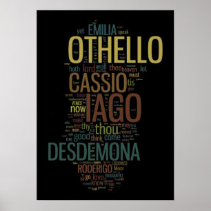 Póster Mosaico de la palabra de Othello