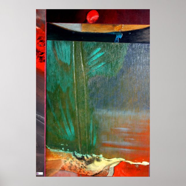 Póster Mosaico de madera sin título (Frente)