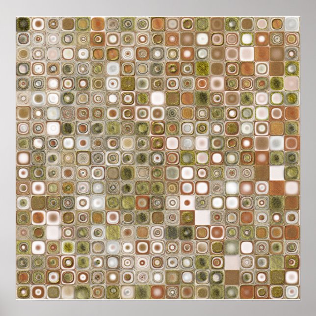 Póster Mosaico de oro y cobre (Frente)