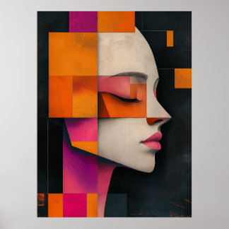 Póster Mosaico de su silencio: bloques pictóricos