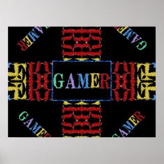 Póster Mosaico de videojuegos moderno