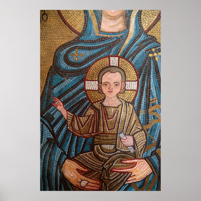 Póster Mosaico del Niño Jesús (Frente)