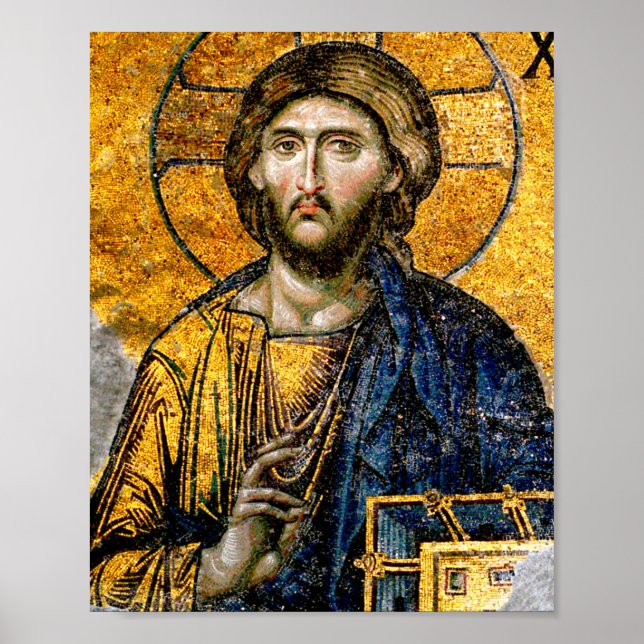 Póster Mosaico del Pantocrador de Cristo (Frente)