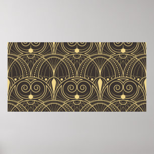 Póster mosaico geométrico moderno vintage.