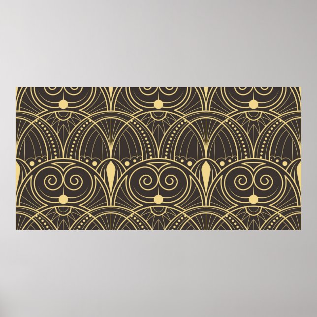 Póster mosaico geométrico moderno vintage. (Frente)