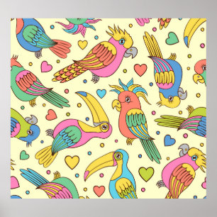 Póster Mosaico geométrico vibrante: moderno sin foco