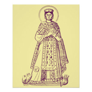 Póster Mosaico griego de Santa Inés de Roma