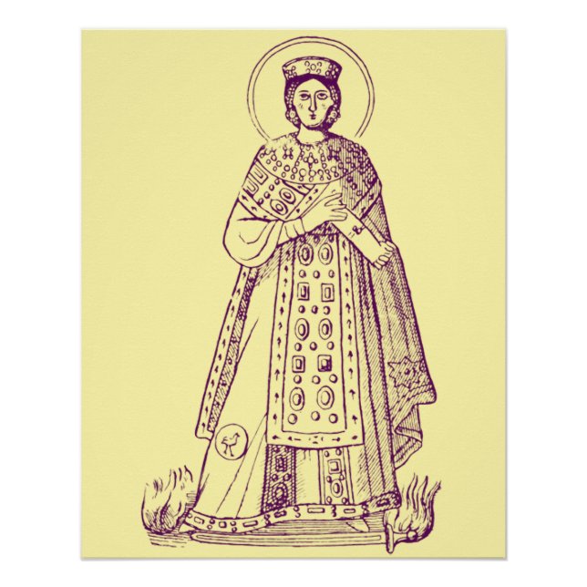 Póster Mosaico griego de Santa Inés de Roma (Anverso)