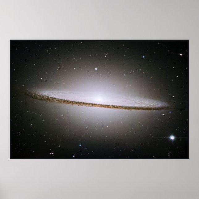 Póster Mosaico hubble de la majestuosa galaxia Sombrero (Frente)