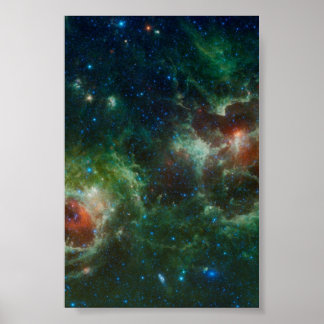 Póster Mosaico infrarrojo Heart and Soul NASA