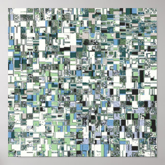 Póster Mosaico Intrincado de Patrones Geométricos